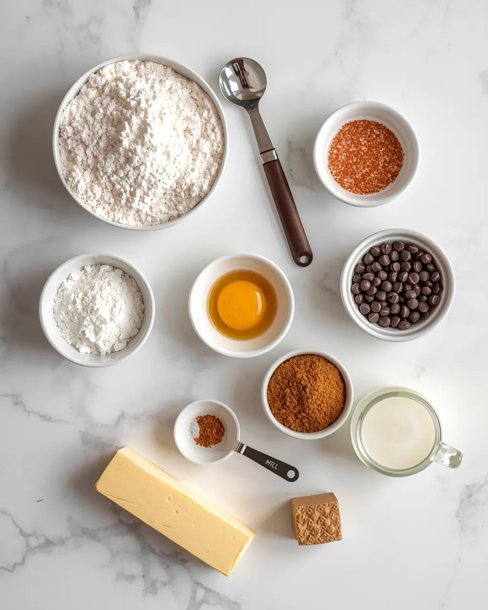 Ingredients for 4th of july shortbread cookies crowd