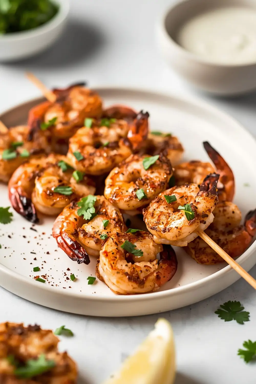 4th of july shrimp skewers crowd