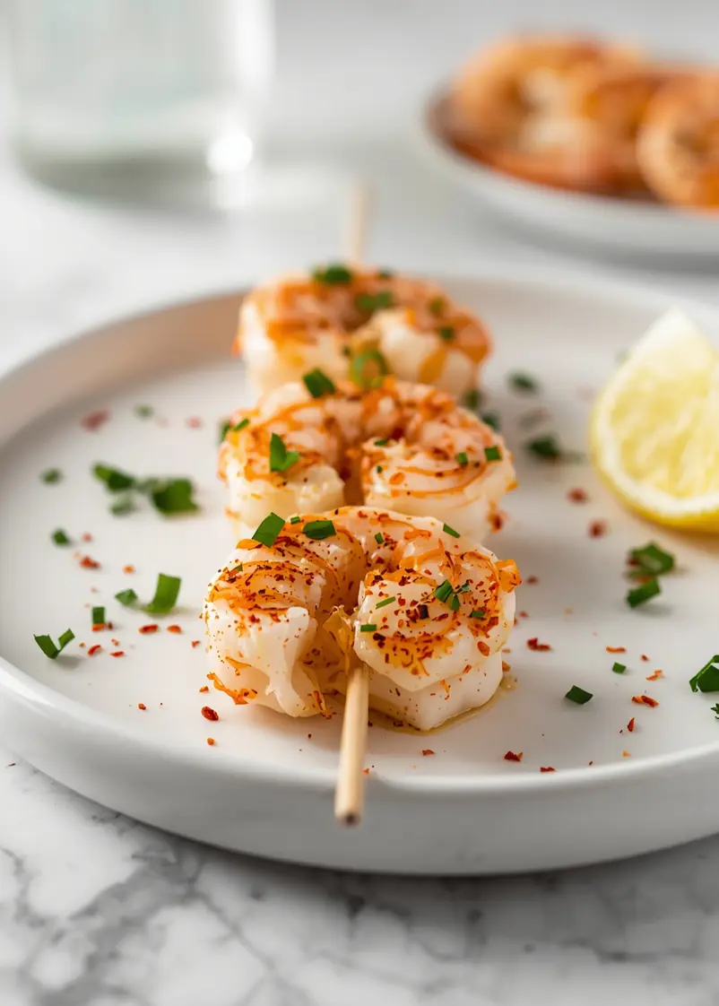 4th of july shrimp skewers crowd ready to serve