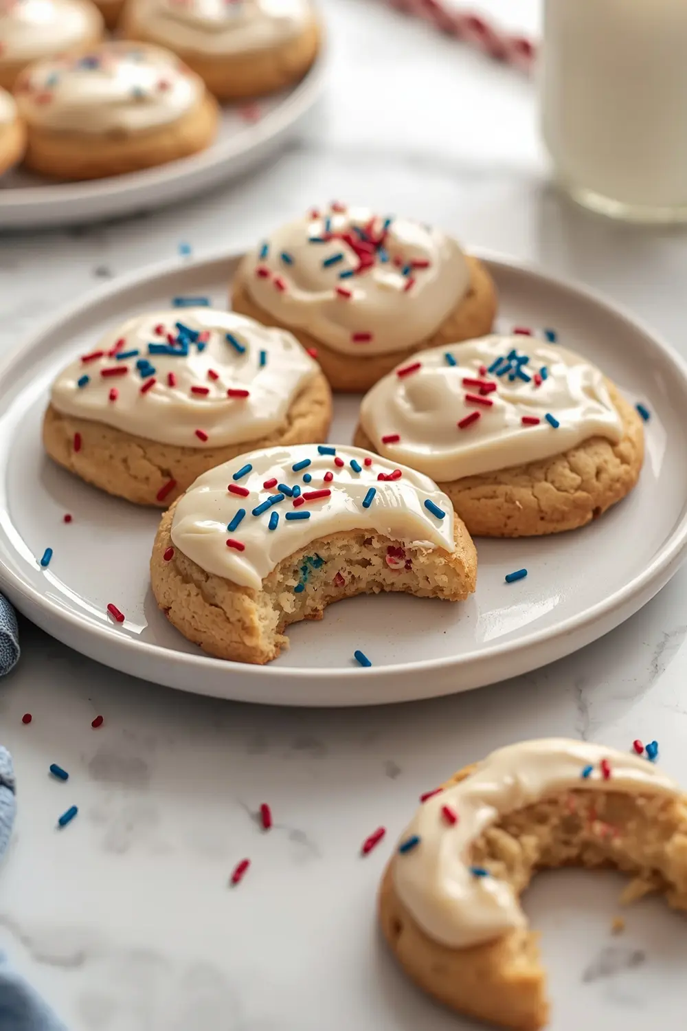4th of july sugar cookies crowd