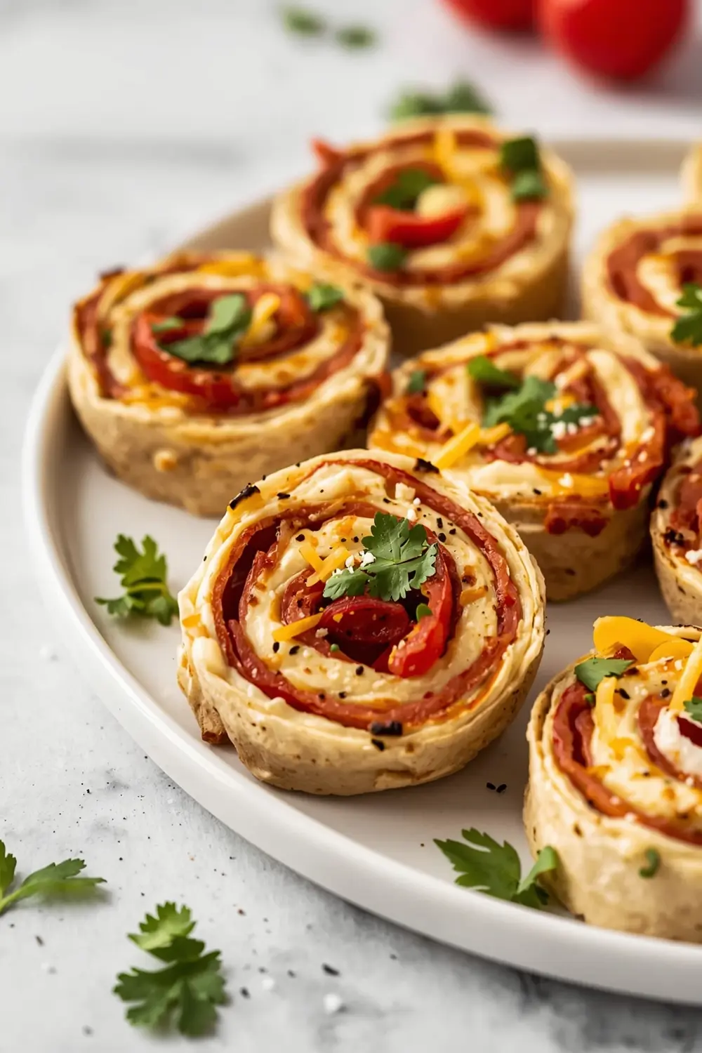 4th of july tortilla pinwheels crowd