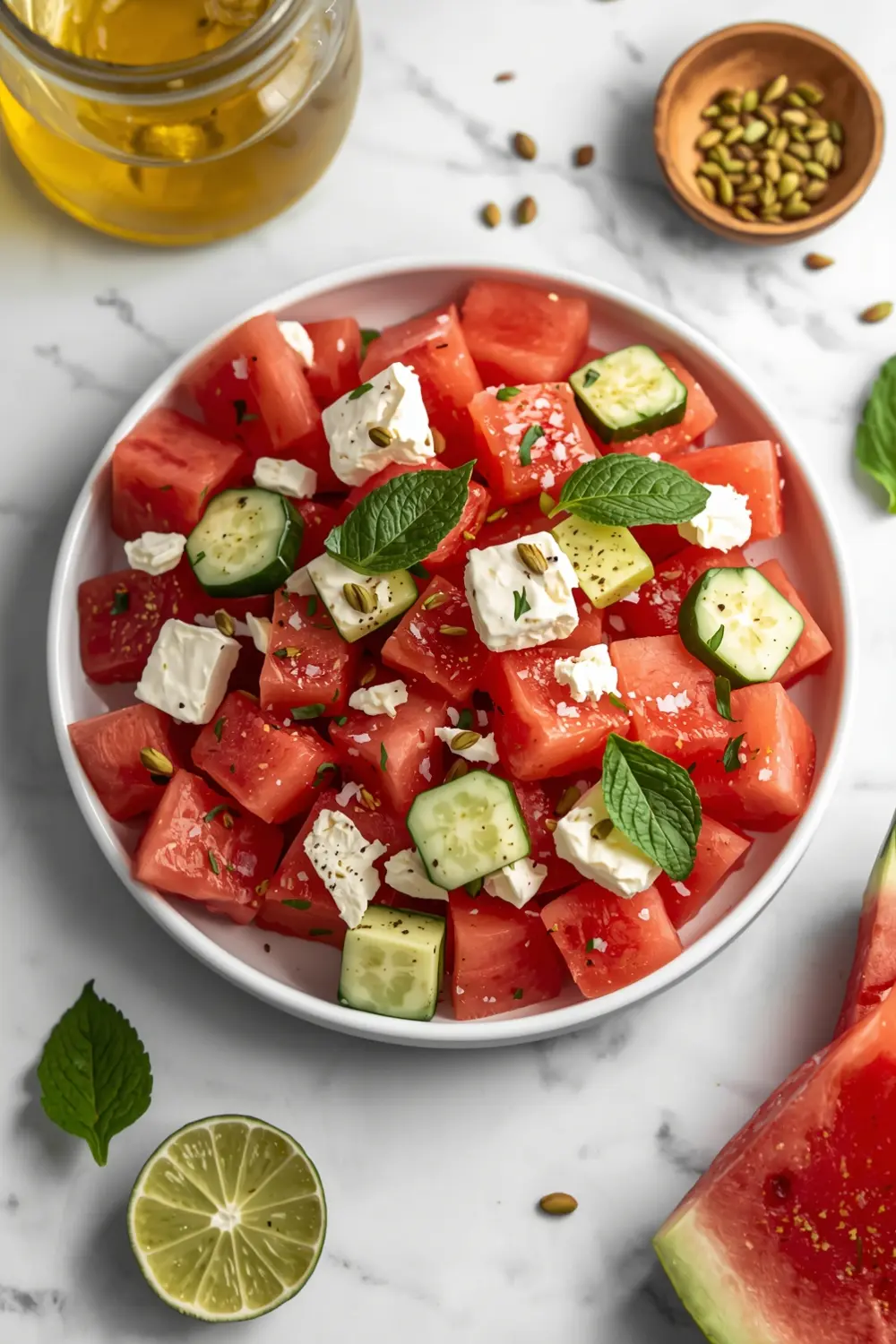 4th of july watermelon salad crowd