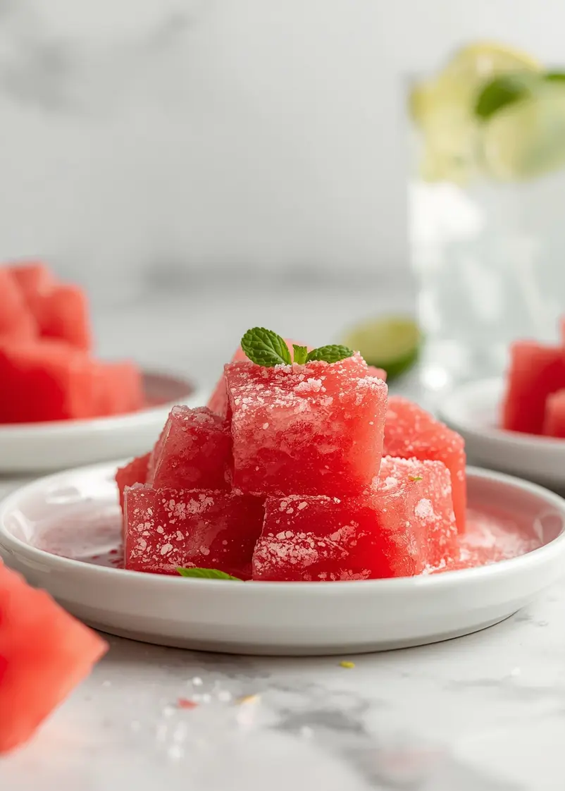 4th of july watermelon slushie crowd ready to serve