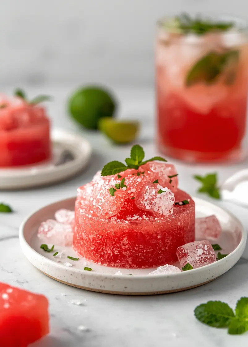 4th of july watermelon slushie crowd ready to serve