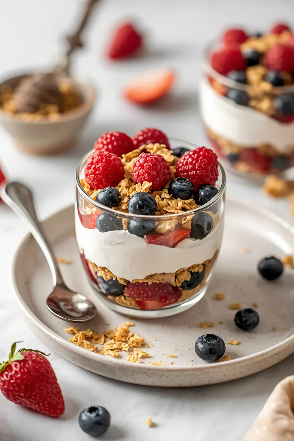 4th of july yogurt parfaits crowd