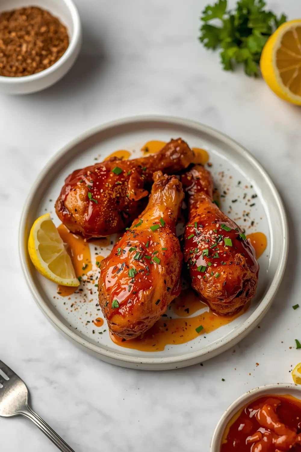 BBQ chicken drumsticks crowd summer
