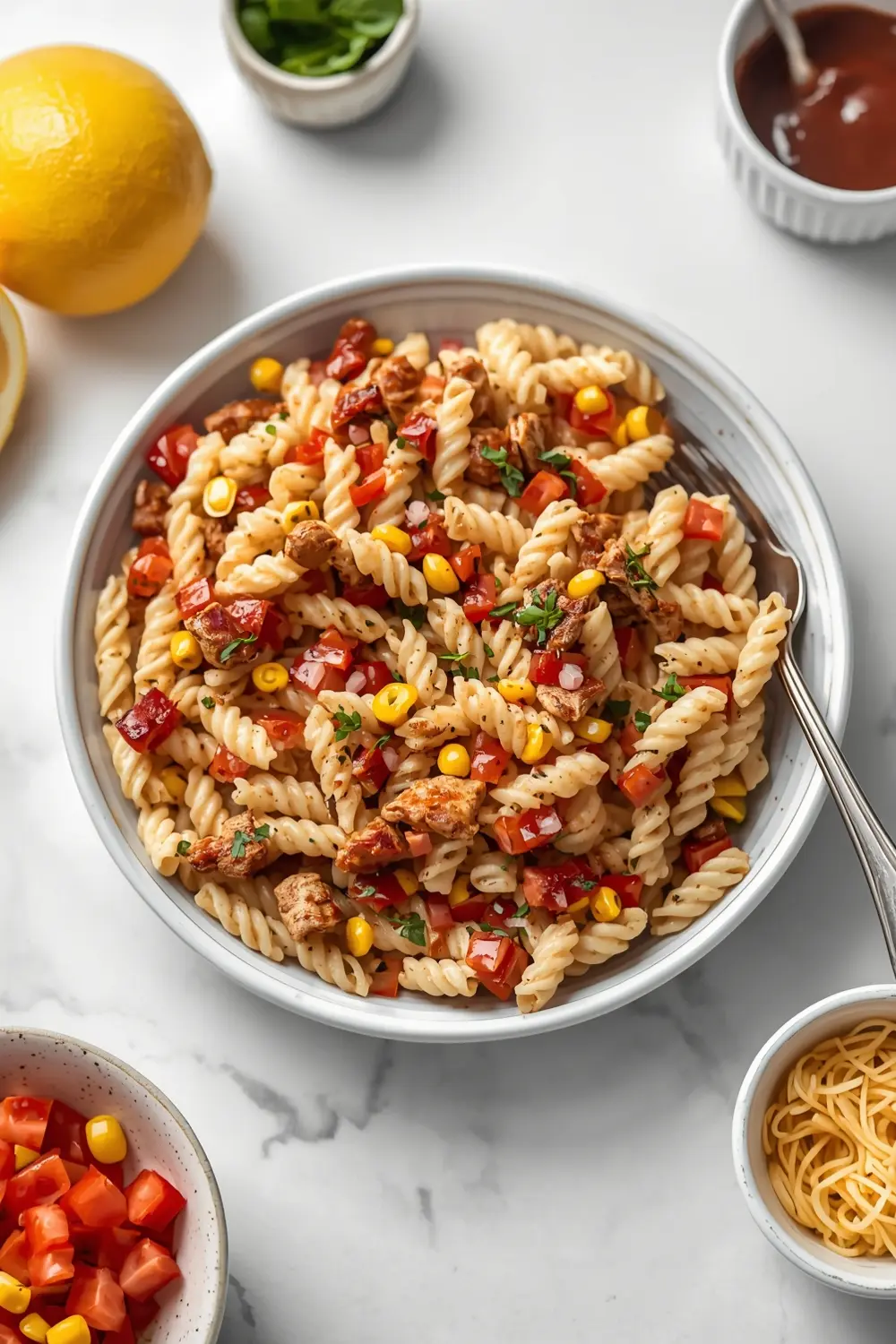 BBQ pasta salad crowd summer