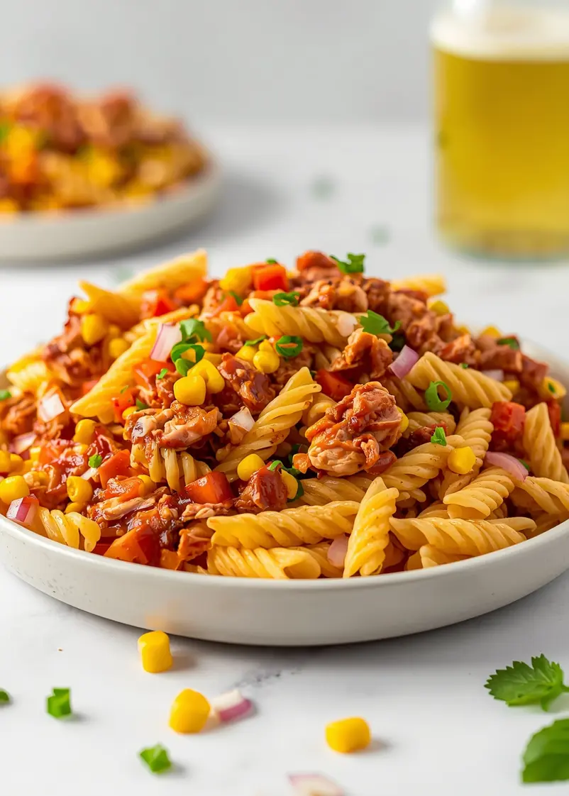 BBQ pasta salad crowd summer ready to serve