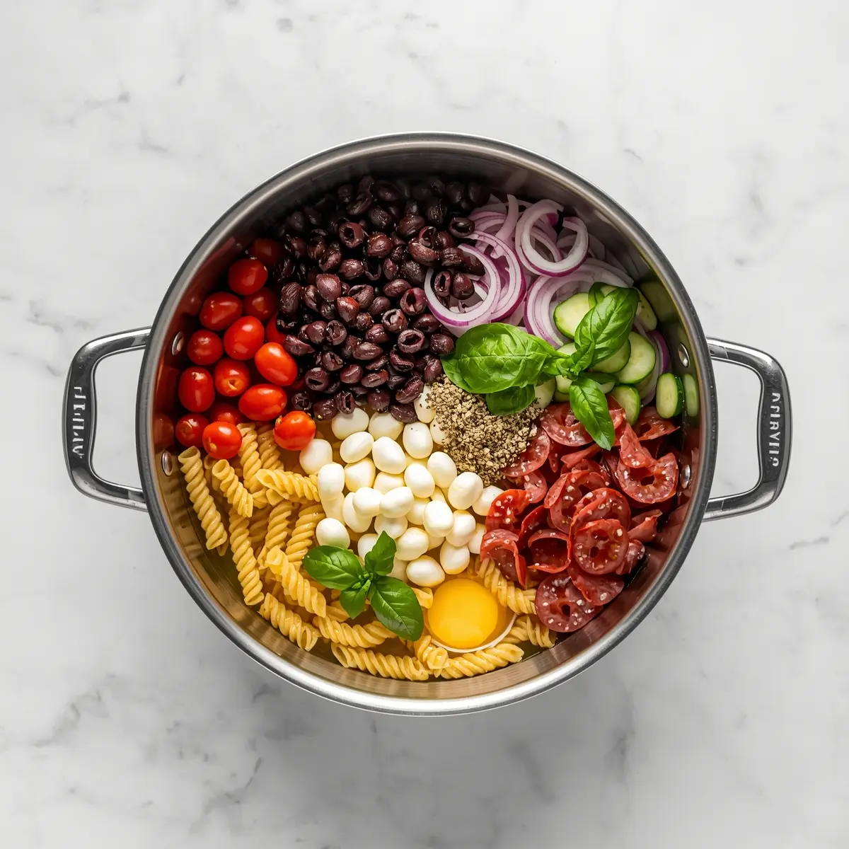 Cooking instructions for Italian pasta salad crowd summer