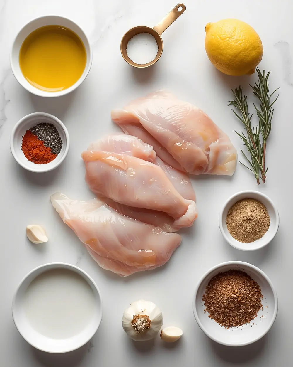 Ingredients for baked chicken breast crowd summer
