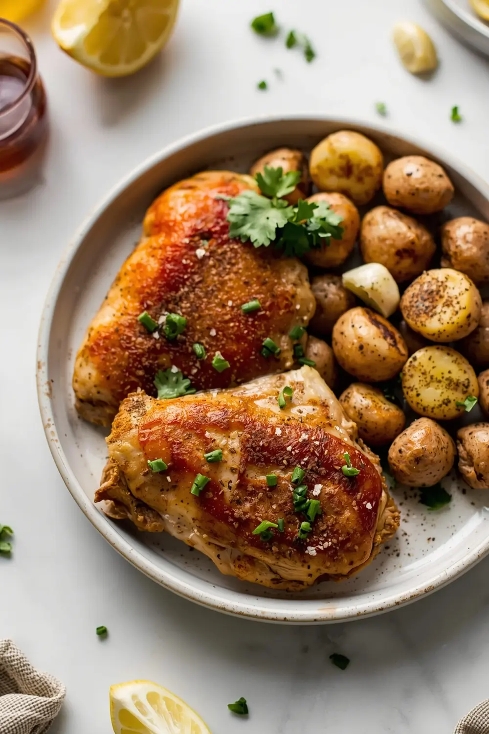 baked chicken thighs crowd summer