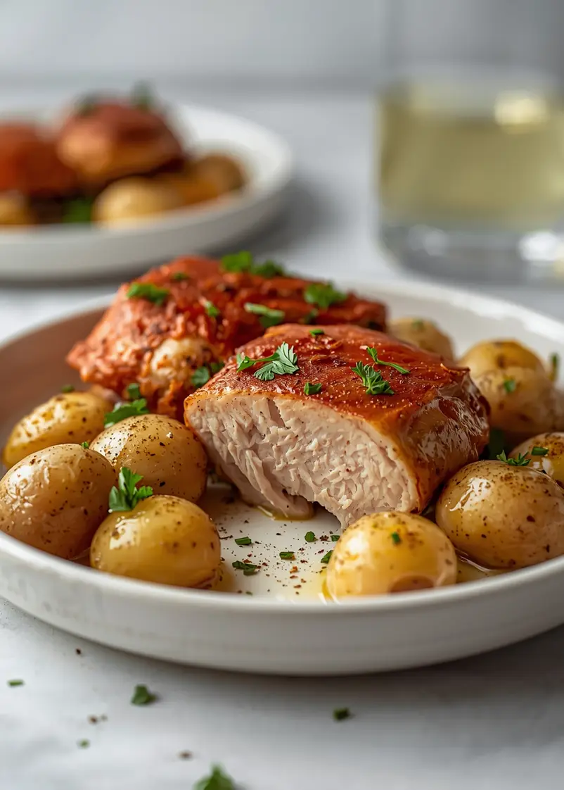 baked chicken thighs crowd summer ready to serve