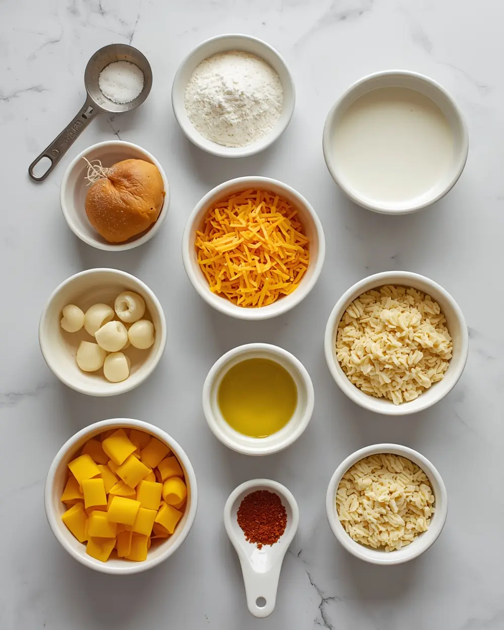 Ingredients for baked mac and cheese crowd summer