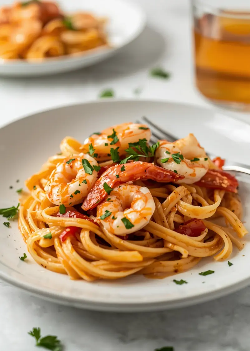 cajun shrimp pasta crowd summer ready to serve