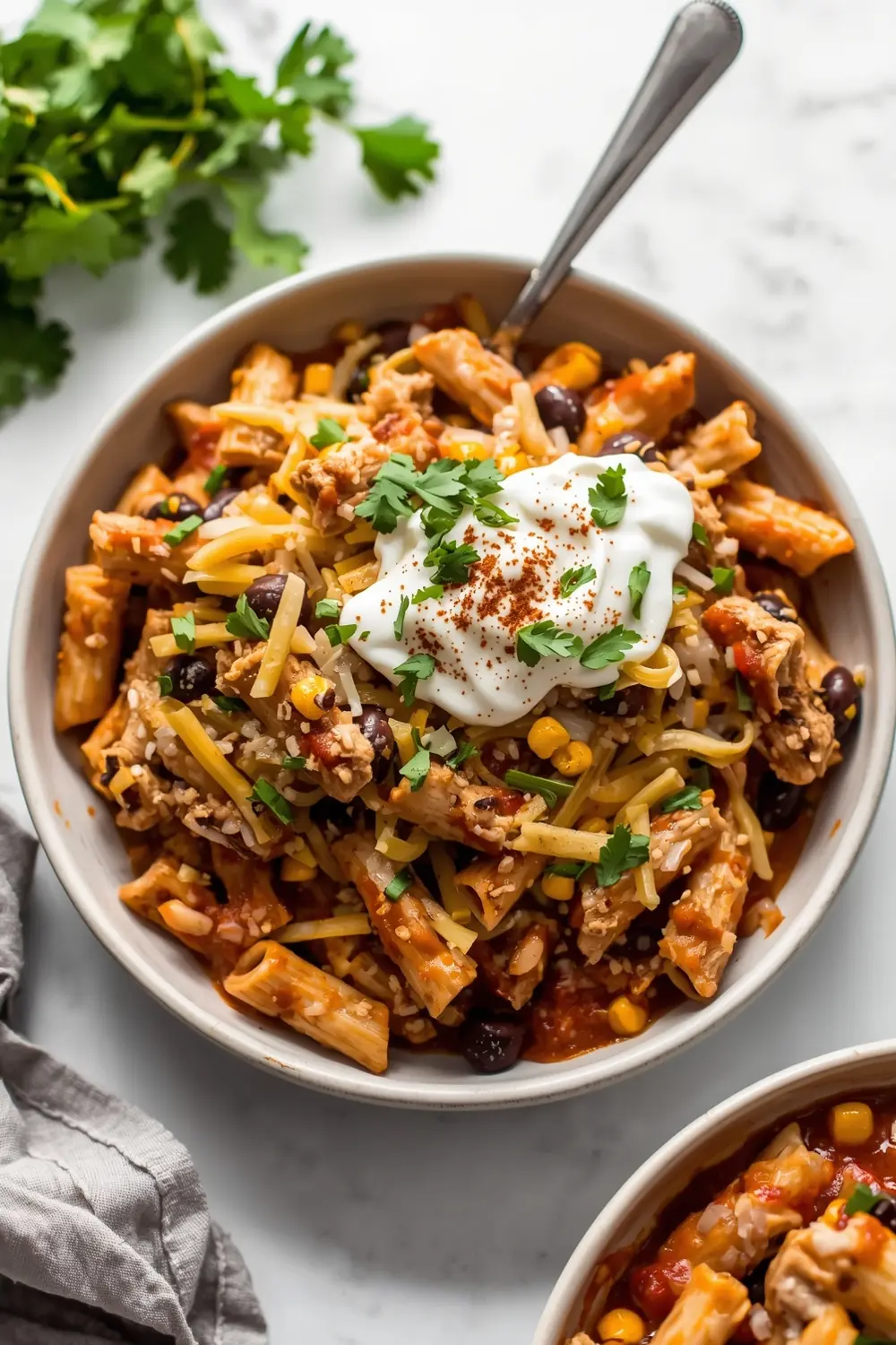 chicken enchilada pasta crowd summer