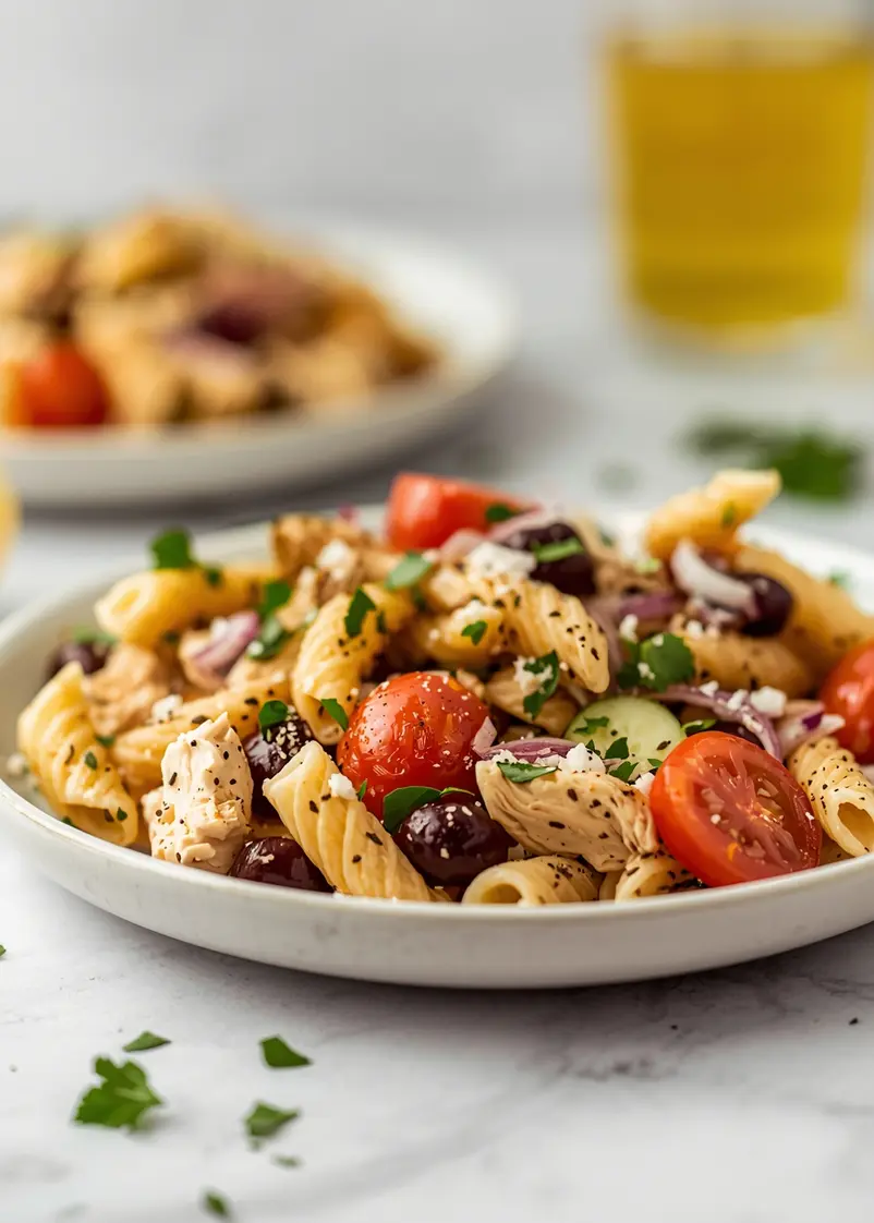 chicken pasta salad crowd summer ready to serve