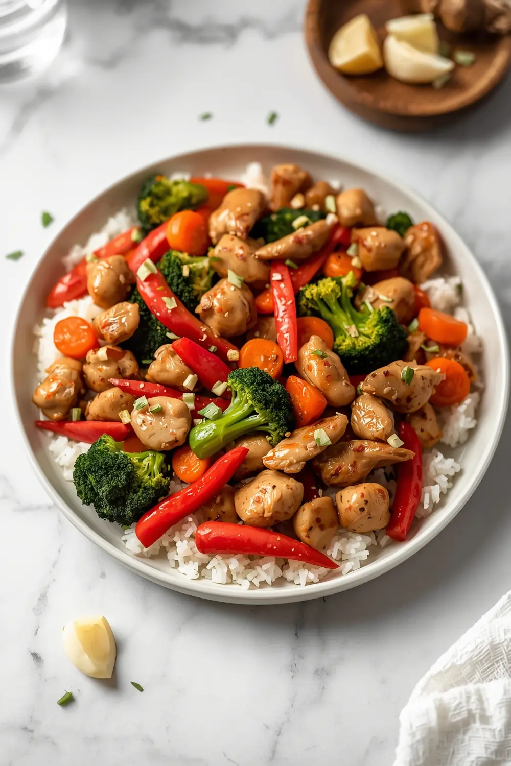 chicken stir fry crowd summer