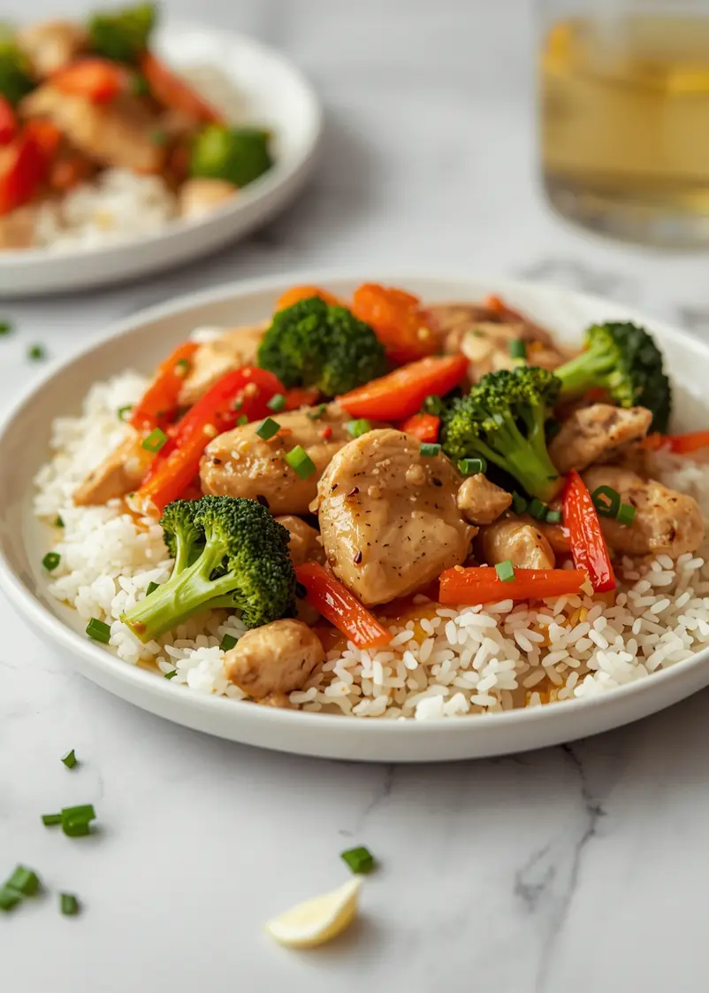 chicken stir fry crowd summer ready to serve