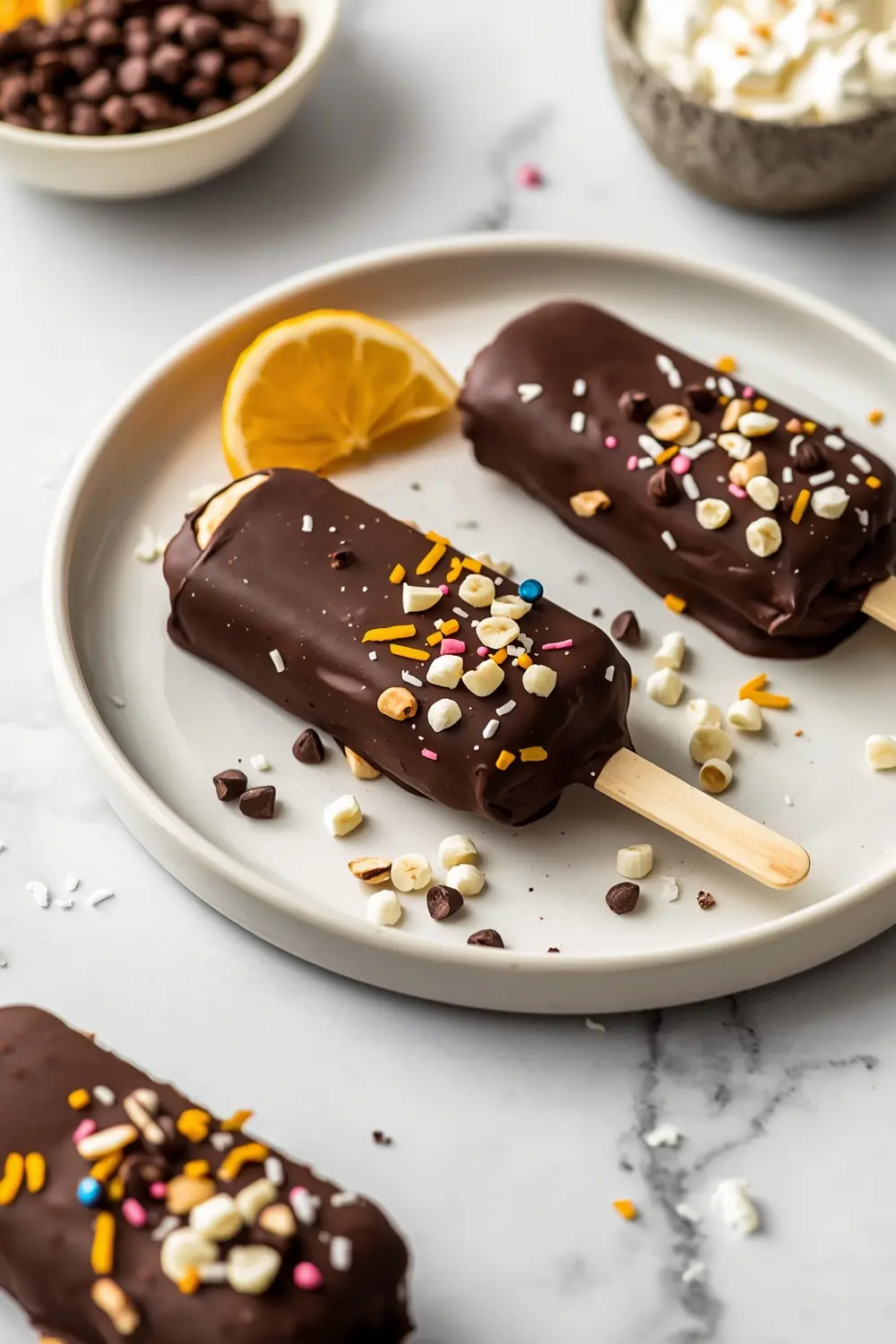 chocolate banana pops crowd summer