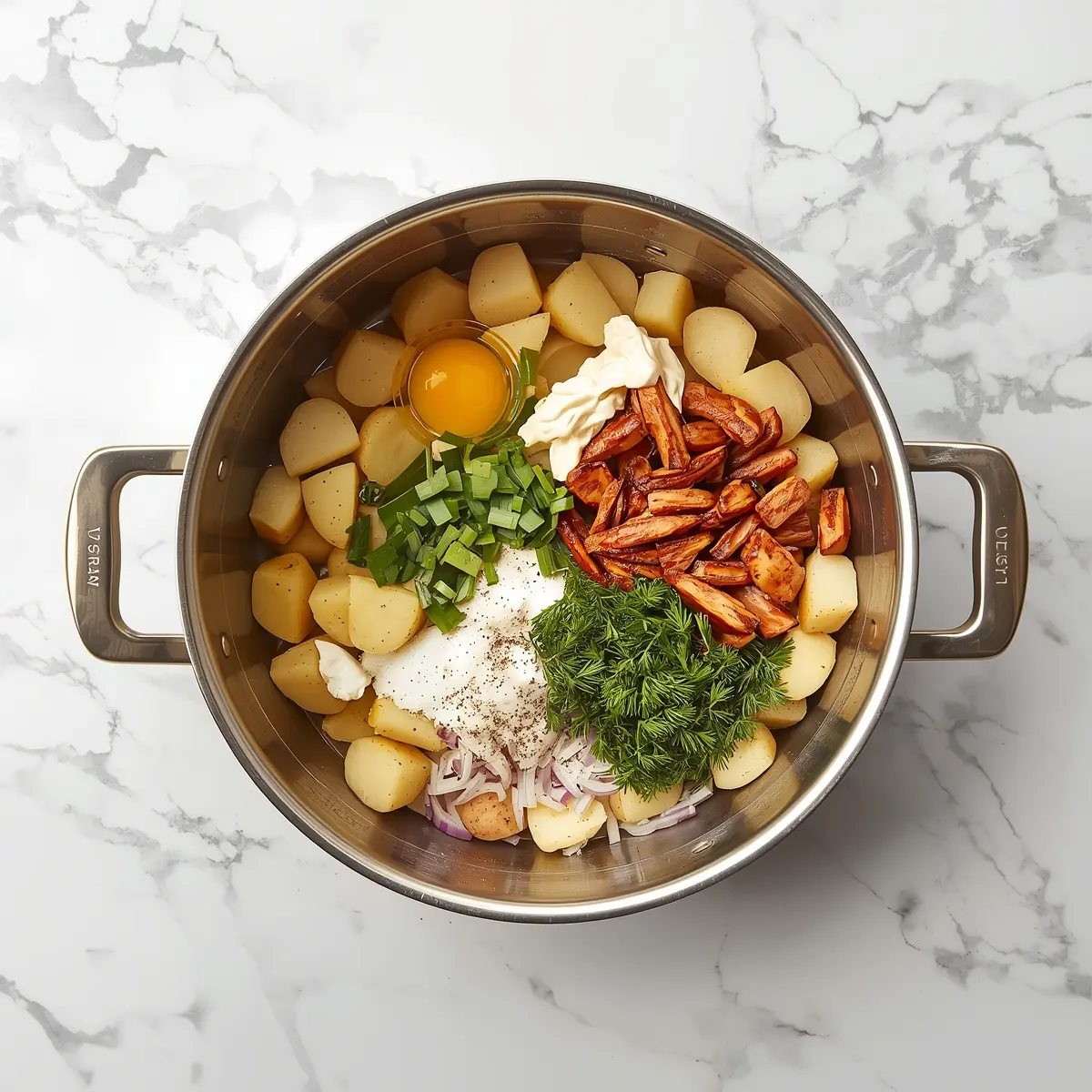 Cooking instructions for classic potato salad crowd summer