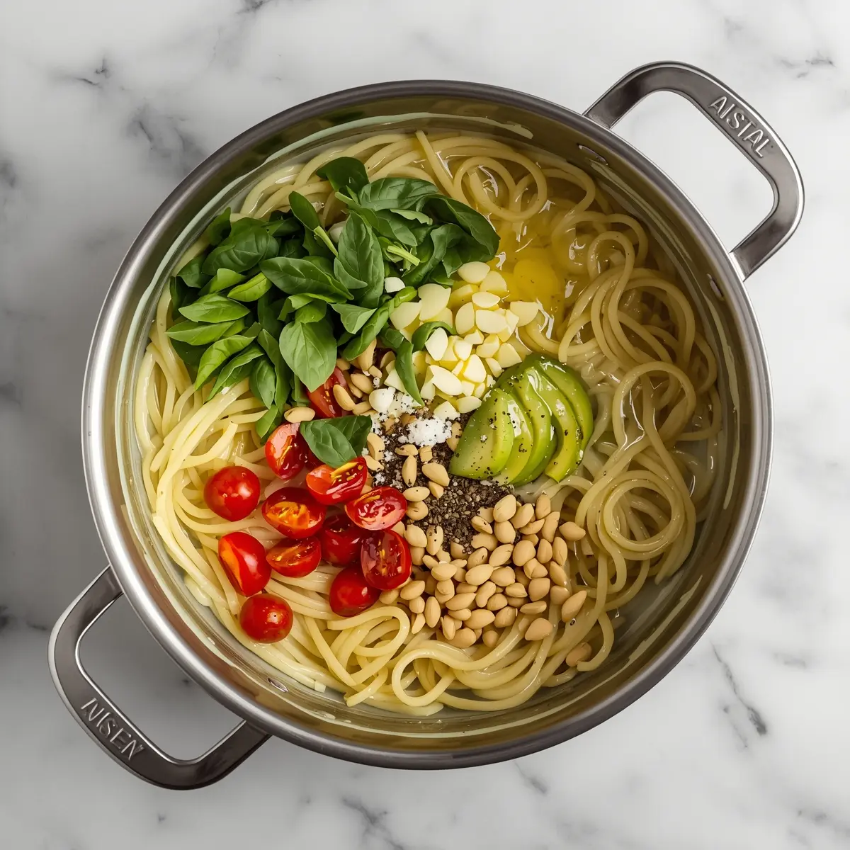 Cooking instructions for creamy avocado pasta crowd summer