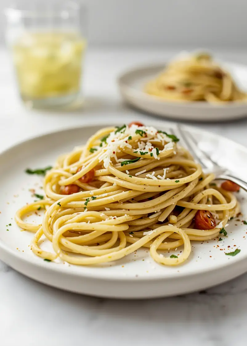 creamy garlic pasta crowd summer ready to serve