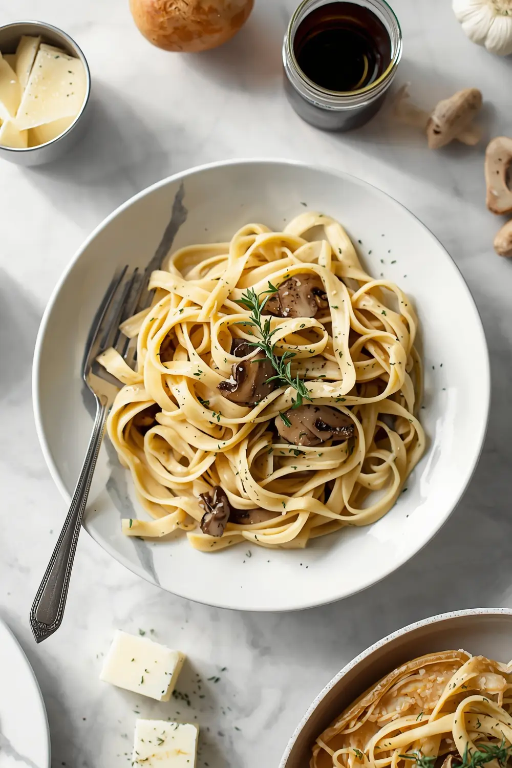 creamy mushroom pasta crowd summer