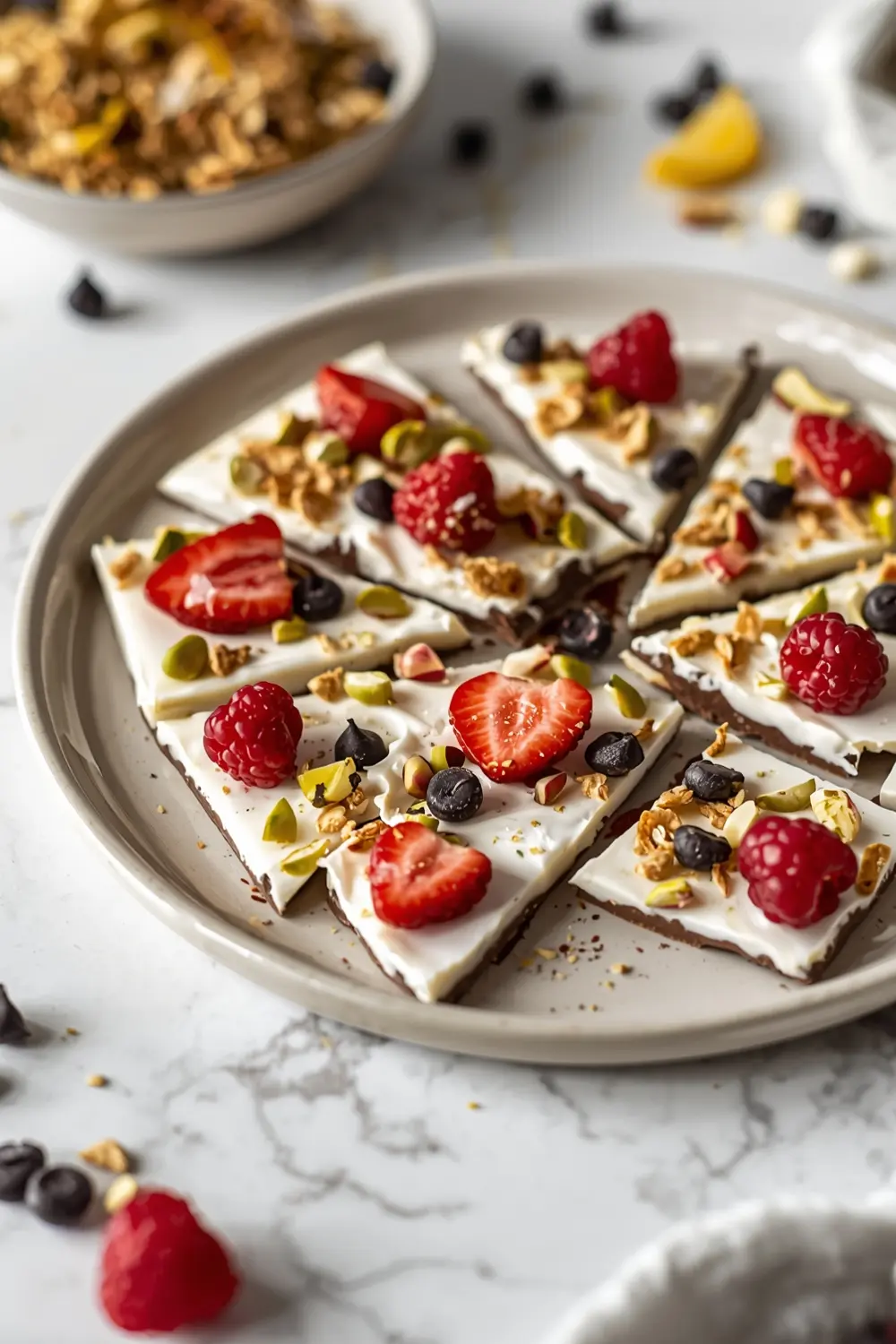 frozen yogurt bark crowd summer