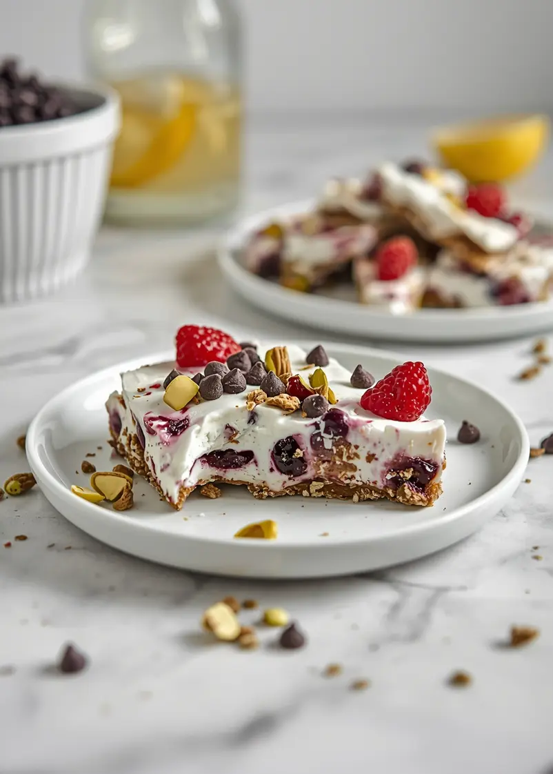 frozen yogurt bark crowd summer ready to serve