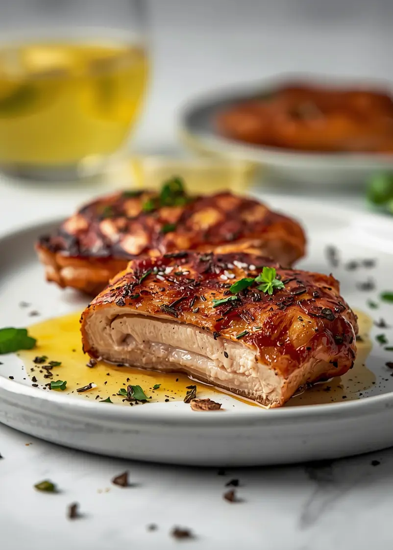 grilled chicken thighs crowd summer ready to serve