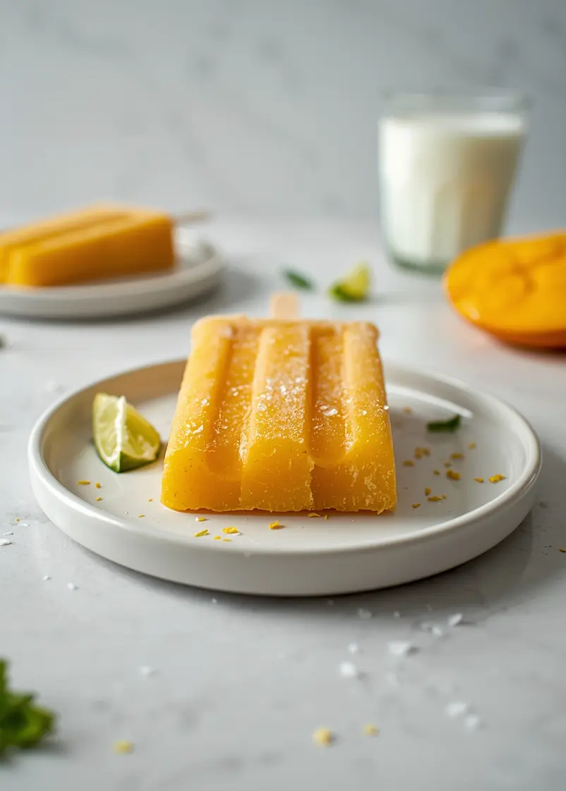 homemade mango popsicles crowd ready to serve