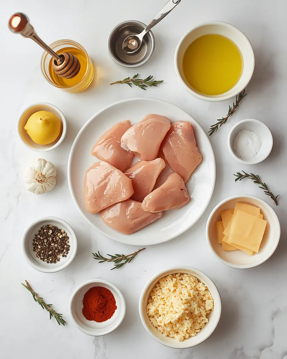 Ingredients for honey mustard baked chicken crowd