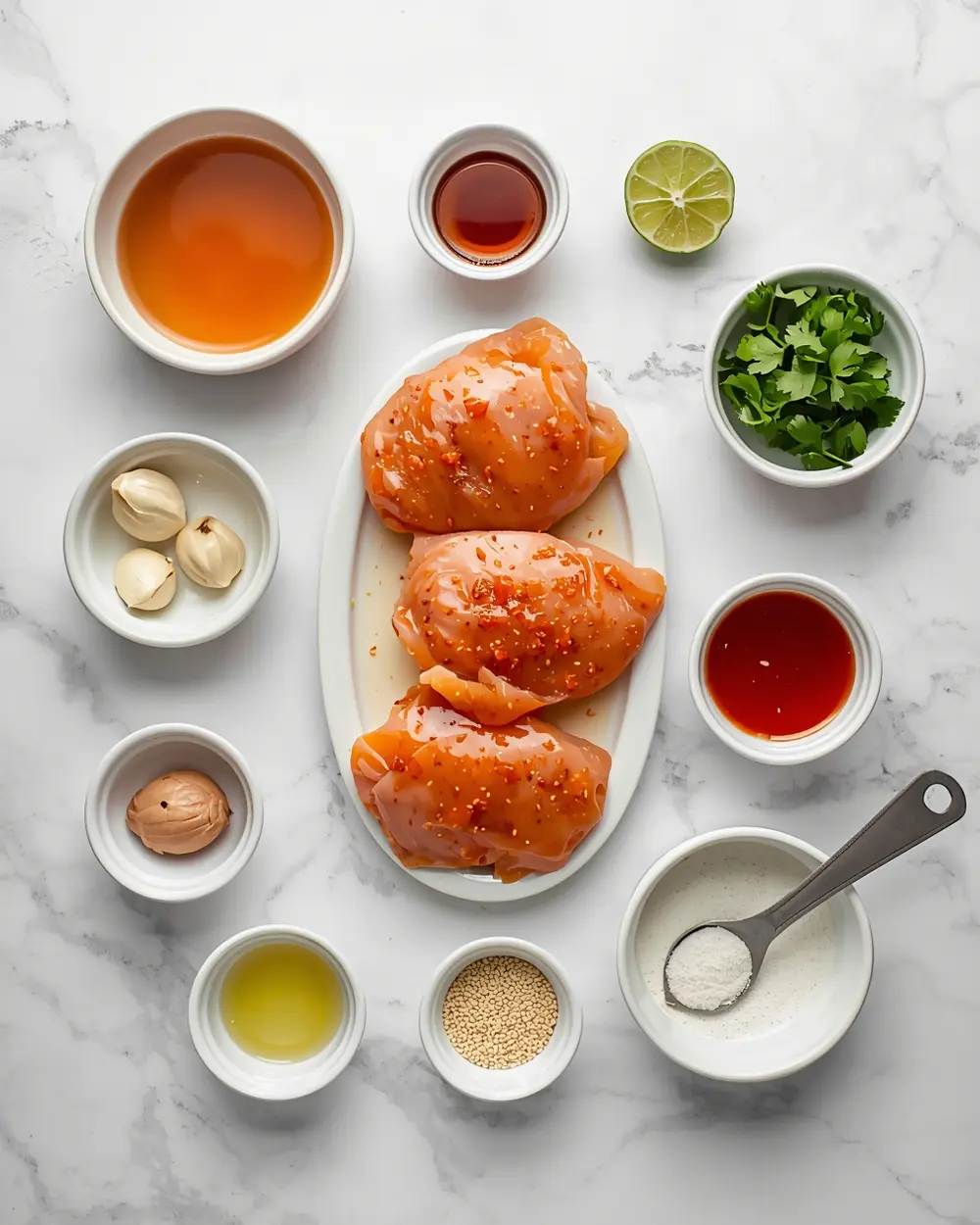 Ingredients for honey sriracha chicken crowd summer
