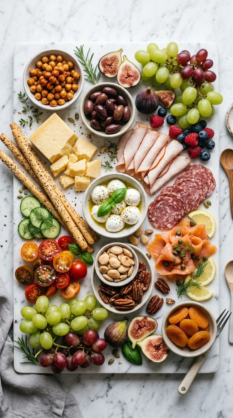 Ingredients for summer charcuterie board crowd