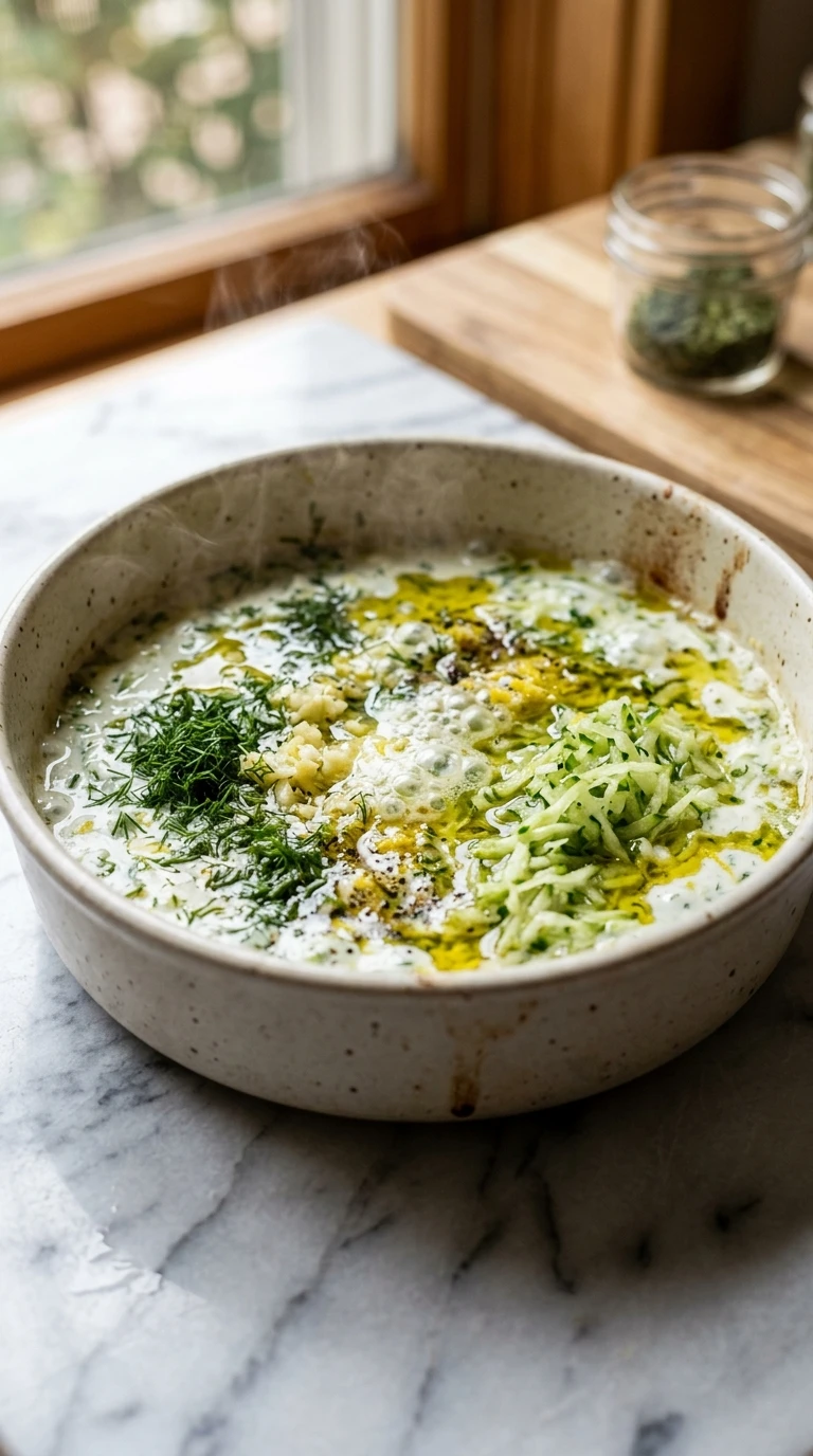 Cooking instructions for summer tzatziki dip crowd