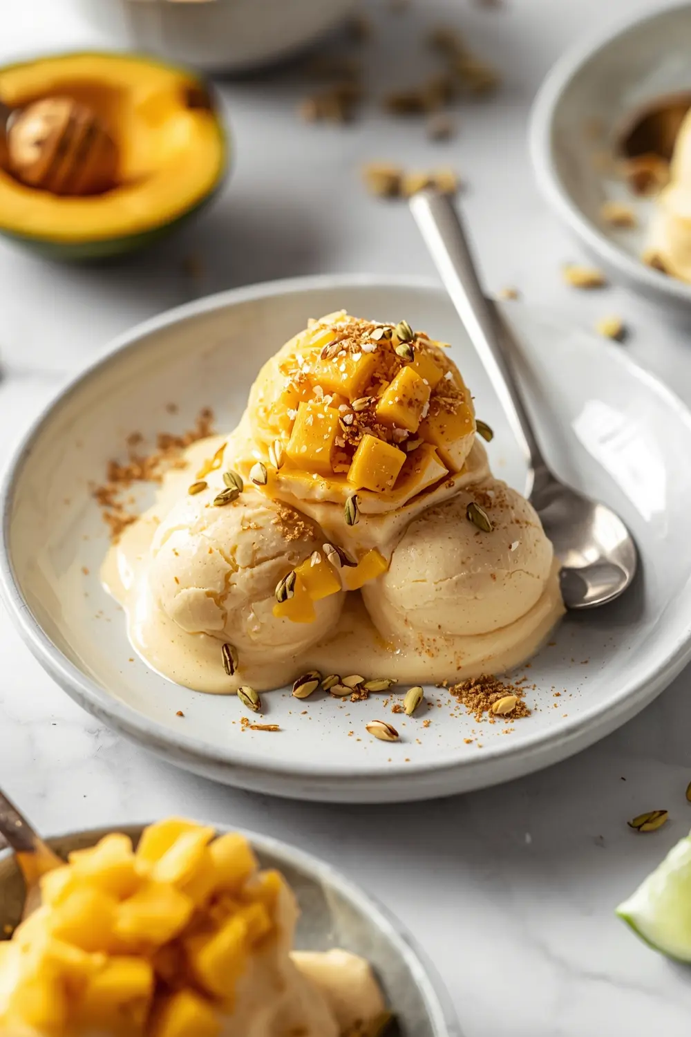 mango coconut ice cream crowd summer