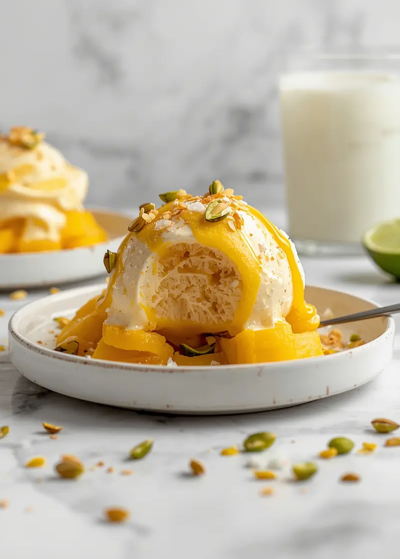 mango coconut ice cream crowd summer ready to serve