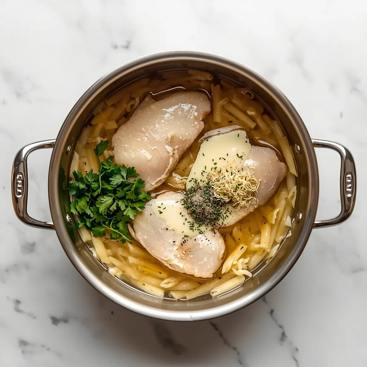 Cooking instructions for one pan lemon chicken orzo crowd