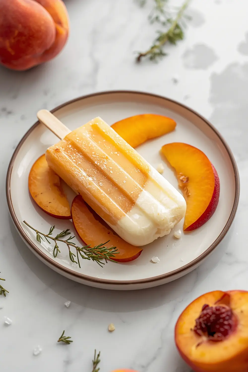 peach cream popsicles crowd summer