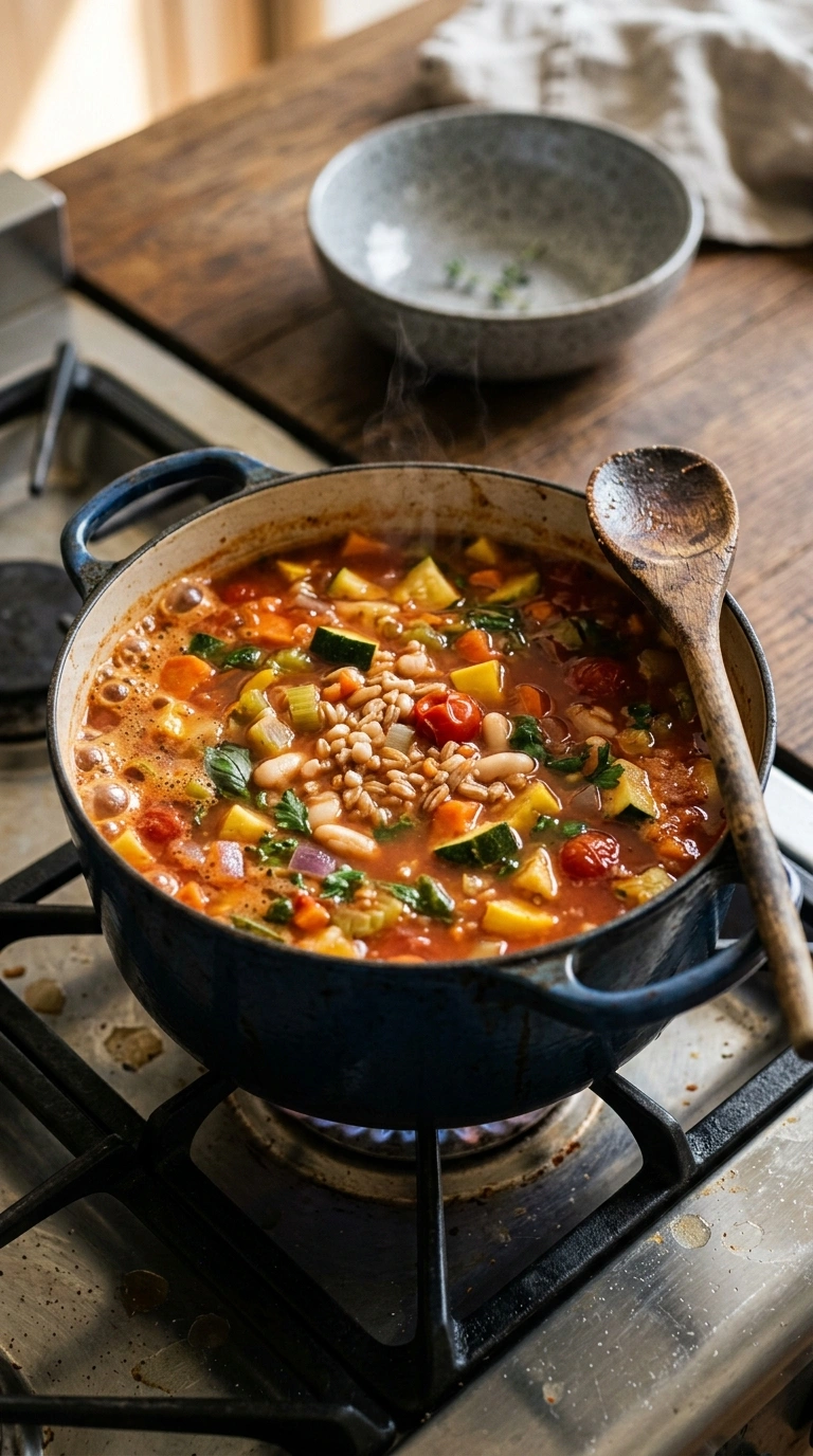 Cooking instructions for summer minestrone crowd recipe