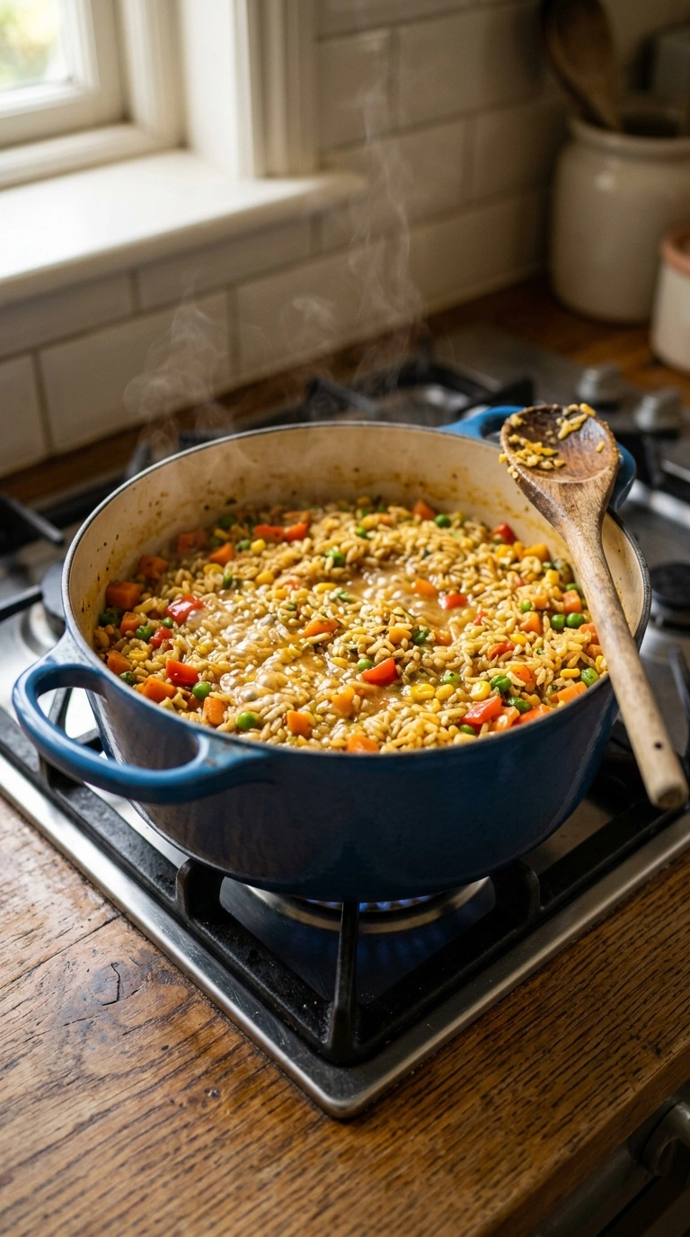 Cooking instructions for summer rice casserole crowd