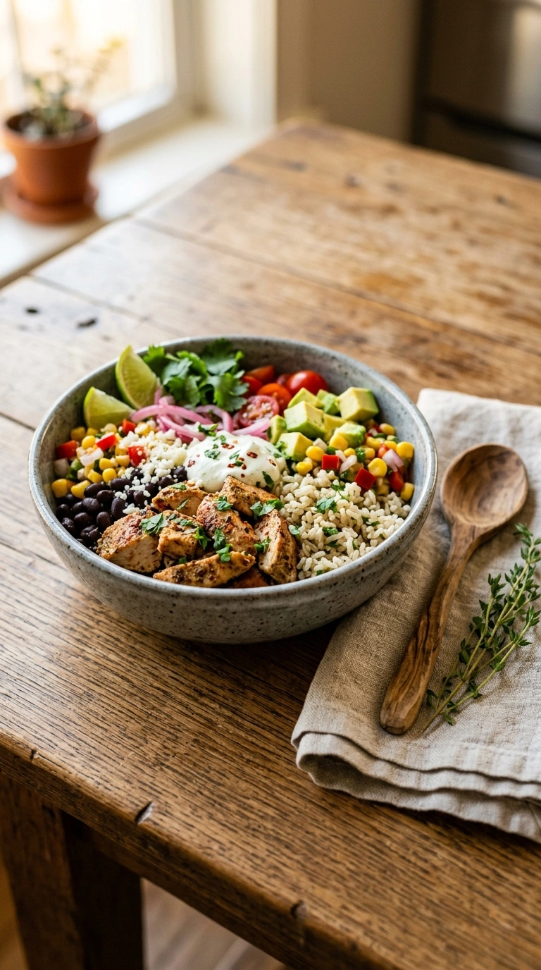 summer burrito bowl crowd dinner ready to serve