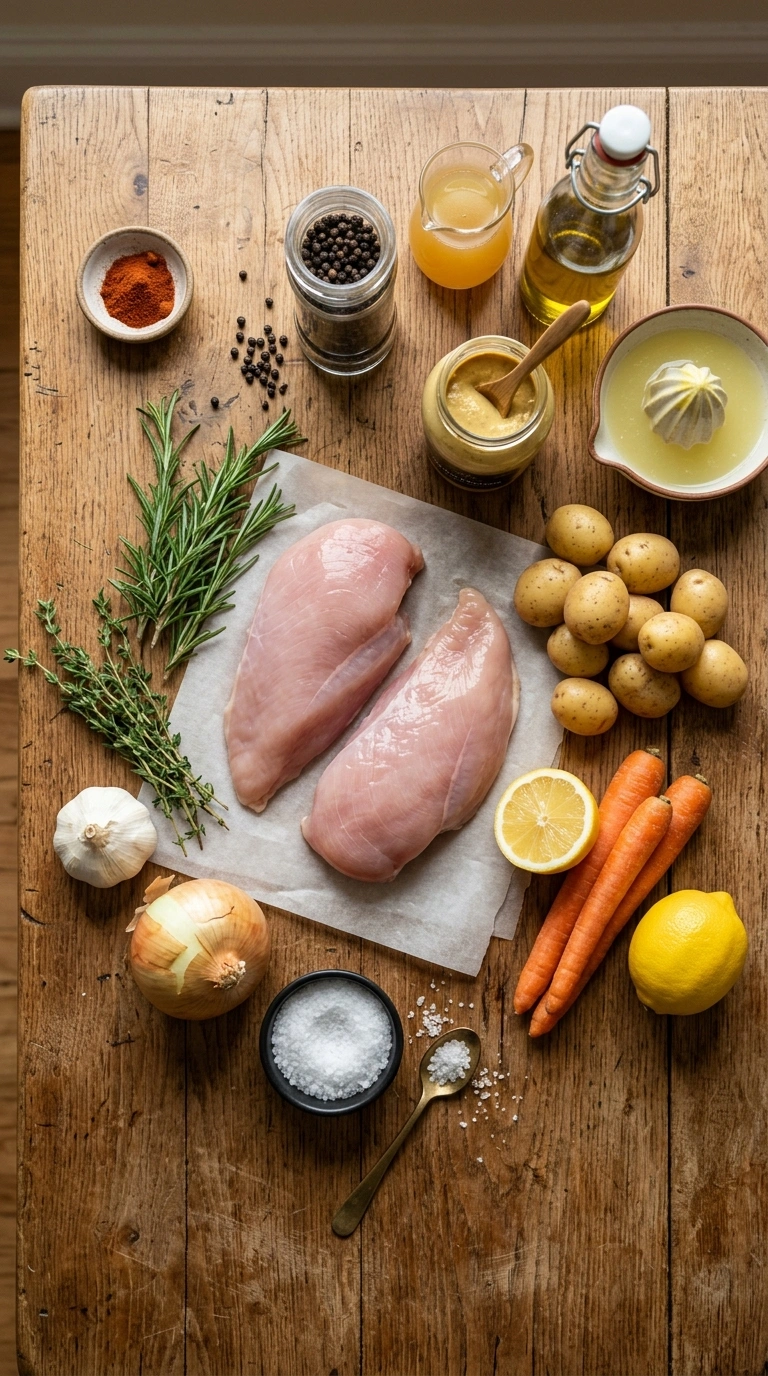Ingredients for thanksgiving turkey breast crowd