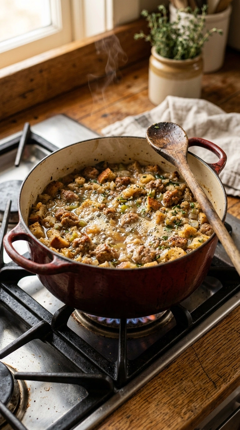 Cooking instructions for thanksgiving sausage stuffing crowd