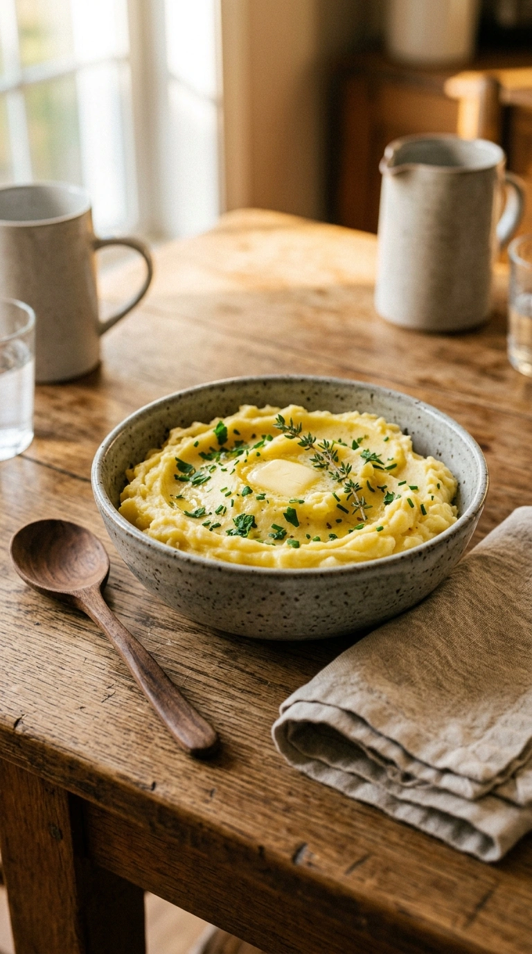 thanksgiving garlic mashed potatoes crowd ready to serve