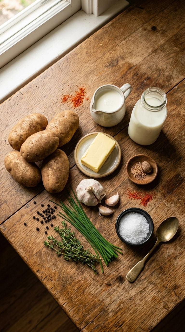 Ingredients for thanksgiving make ahead mashed potatoes crowd