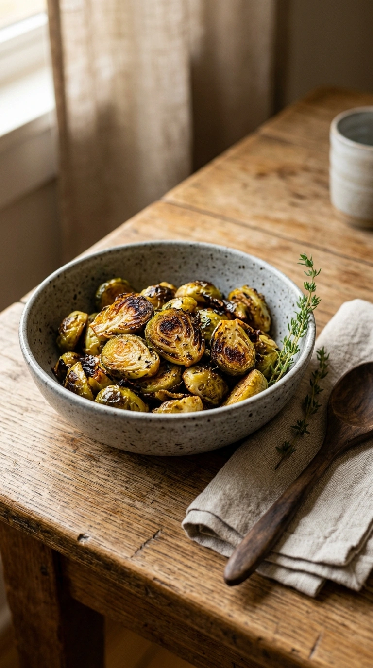 thanksgiving roasted brussels sprouts crowd ready to serve