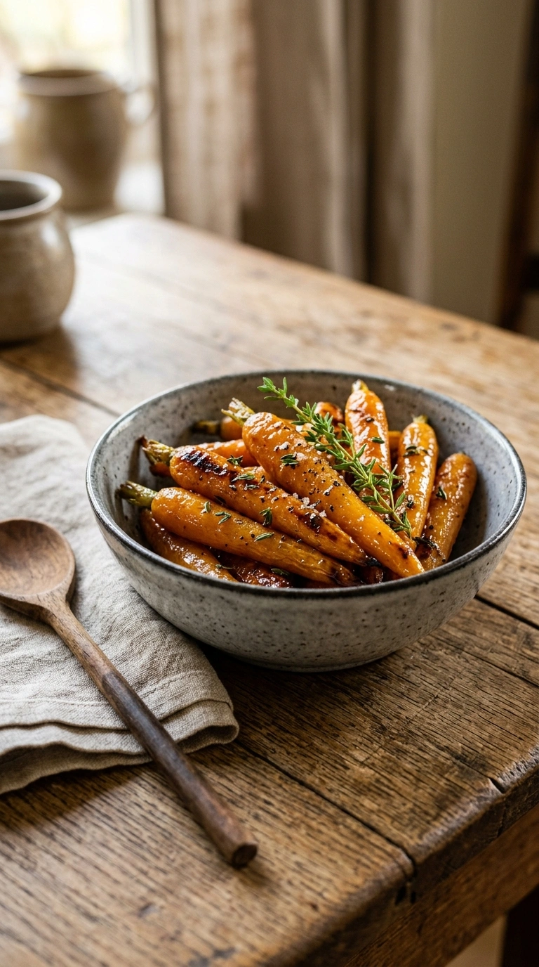 thanksgiving honey roasted carrots crowd ready to serve