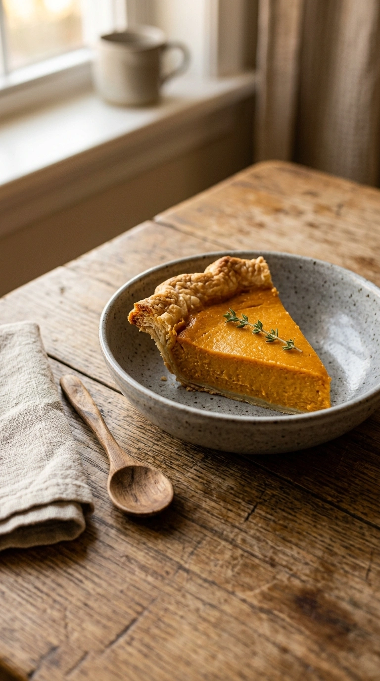 thanksgiving pumpkin pie crowd ready to serve