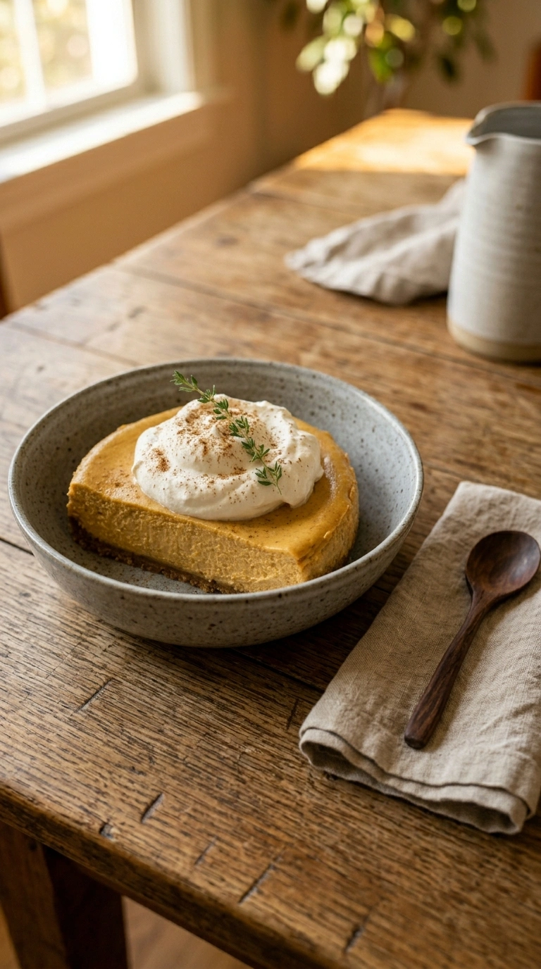 thanksgiving pumpkin cheesecake crowd ready to serve